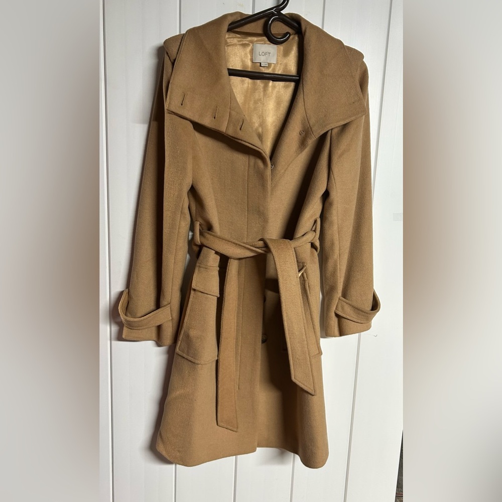 Anne Taylor Loft Belted Wrap Coat